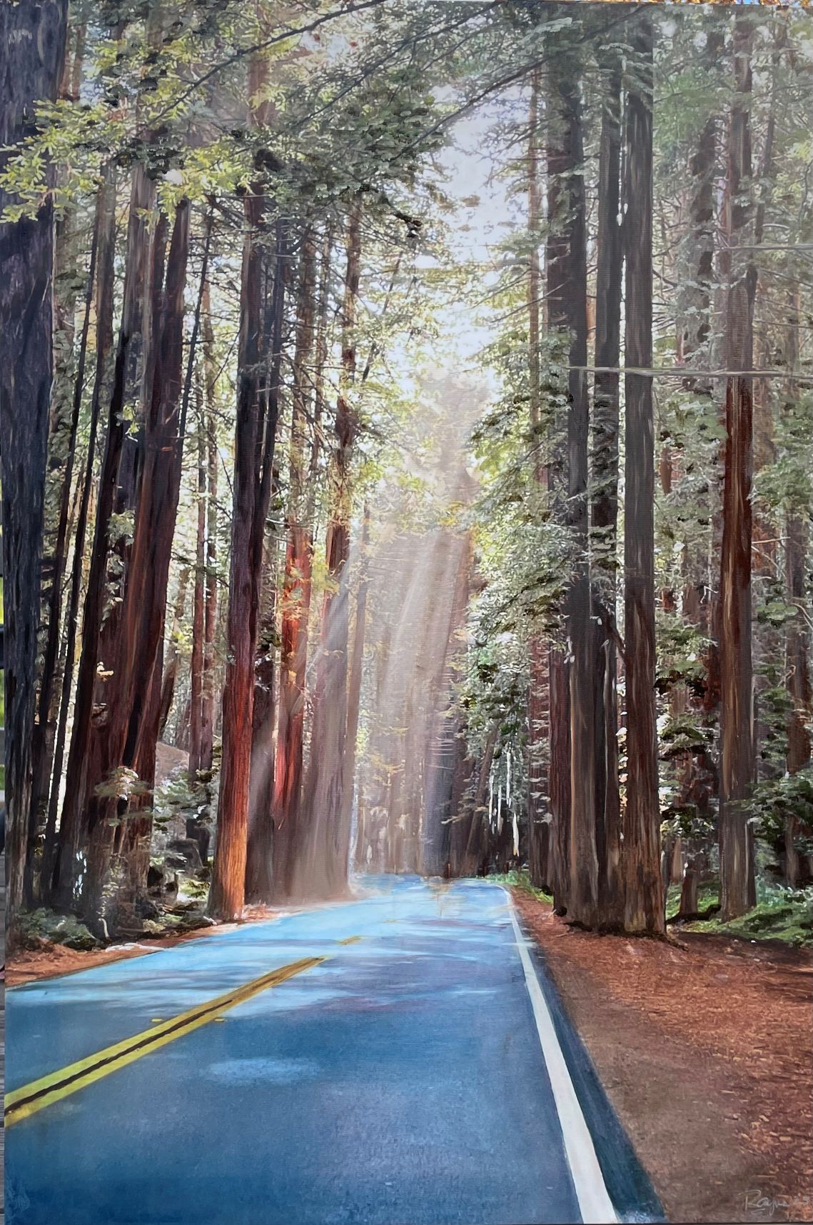 Redwood Clearing, an oil painting by Rayne Ethetton
