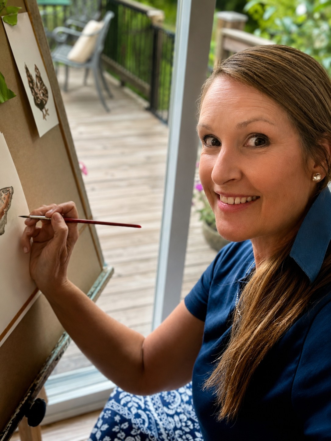 Expressive oil portrait representing Rayne Ethetton’s portrait work
